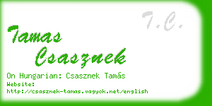 tamas csasznek business card